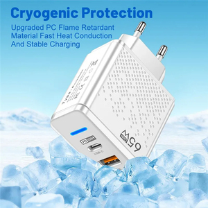 Caricatore GaN 65W con Adattatore EU KR AU per Ricarica Rapida di Laptop, <span class=keywords><strong>iPhone</strong></span>, <span class=keywords><strong>USB</strong></span> Tipo <span class=keywords><strong>C</strong></span>, Telefoni Cellulari - Product Image 5
