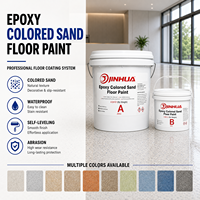 Revêtement époxy coloré bicomposant auto-nivelant imperméable pour béton et bois