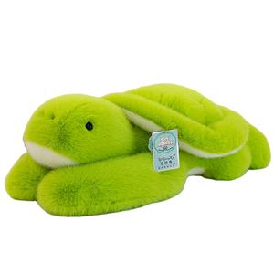 ของเล่นตุ๊กตารูปเต่าสีเขียวน่ารักนุ่มสบายของขวัญดีไซน์ยอดนิยมสำหรับเด็กกบยัดไส้สัตว์ - Product Image 6