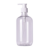 Vente en gros de flacons pompe en plastique PET transparent de 200/300/500 ml pour shampoing, après-shampoing et lotion corporelle