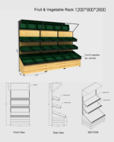 Supermarkt Groenten En Fruit Display Rek Planken