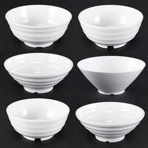 ชามราเมนเมลามีนสีขาว 6 ใบ ชามก๋วยเตี๋ยวสำหรับใช้ในโรงแรมร้านอาหาร - Product Image 1