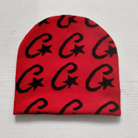 Bonnet en tricot jacquard Y2K personnalisé, respirant, chaud, pour l'extérieur, avec broderie 3D