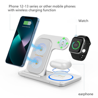 Stasiun Pengisi Daya Nirkabel 3-in-1 Lipat 15W Langsung dari Pabrik, Pengisi Daya Cepat Multi Perangkat ABS+PC, Grosir Partai Besar