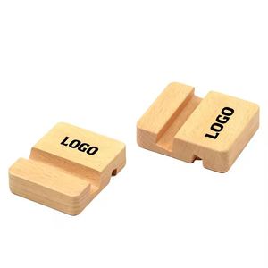 Custom Desktop Portable Universal Bamboo Wooden Phone Holder - Product Image 2