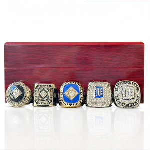 Set de Anillos de Campeón de Detroit, 5 Anillos de los Tigres de la Liga Americana de Béisbol, Anillo de Campeonato Personalizado, Chapado en Oro/Plata, Regalos de Alta Calidad - Product Image 1