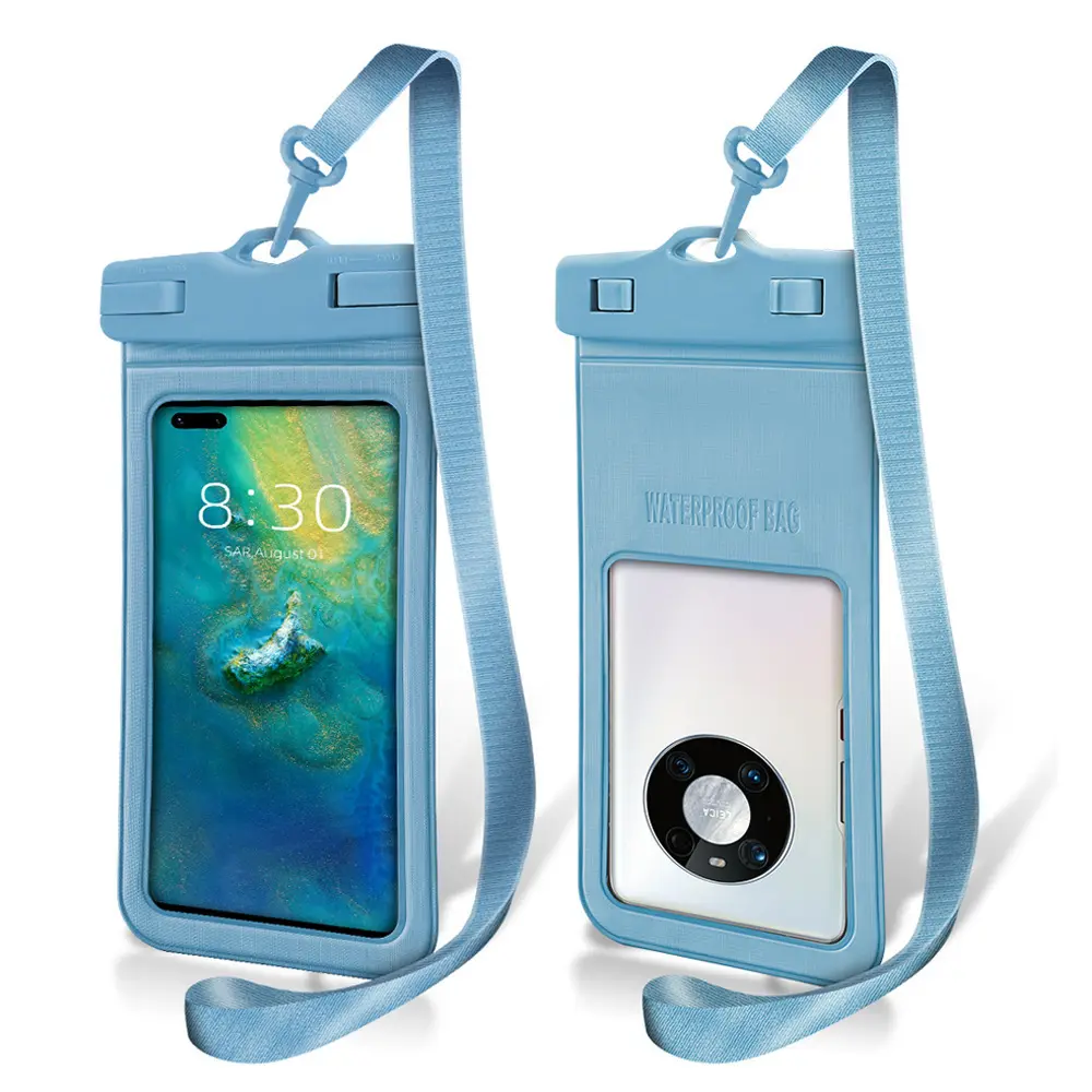 Ipx8 Universele Heldere Waterdichte Mobiele Telefoon Etui Pvc Drijvende Waterdichte Telefoon Case Droge Tas Voor Mobiel Met Lanyard