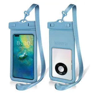 IPX8 Universal Clear Waterproof Mobile Phone Pouch Pvc Floating Waterproof Phone Case Dry Bag For Mobile With Lanyard