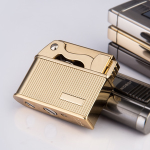 JOBON-Briquet à kérosène rétro à éjection à un bouton, <span class=keywords><strong>porte</strong></span>-cigarette en métal de Chine - Product Image 4