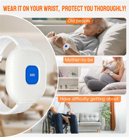 2025 Tuya Smart WiFi sécurité SOS montre étanche alerte d'urgence Bracelet personnes âgées automne alarme bouton de panique utilisation d'alarme personnelle