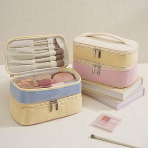 Bolsa de Cosméticos Personalizada de Pana con Cremallera, Colorida, a la Moda, Duradera, con Textura Cremosa, de Mano, de Capacidad Media, Portátil, Resistente al Agua - Product Image 1