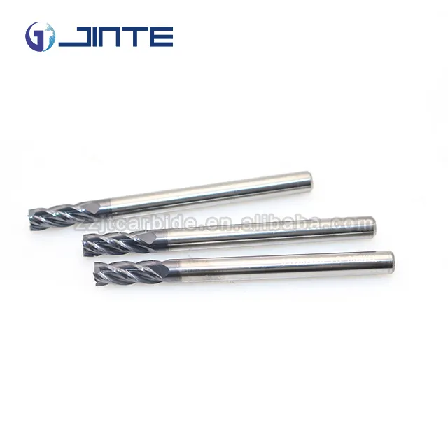 4 Flutes Solid Carbide Square End Mill CNC Cutting Tools for Metal Milling Cutter Bit