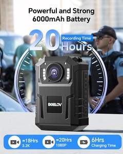 Boblov m10 3.2k gps 6000mah 20-שעה שיא מצלמת 128GB לילה חזון אבטחה גוף שחוק מצלמה עם - Product Image 3