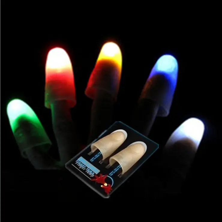 Thumbs Led Light up Toys Kids Magic Trick Props Funny Flashing Fingers Fantastic Glow Toys Children Luminous Gifts