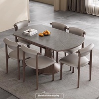 Table et chaises de salle à manger de style européen moderne élégant de haute qualité sur mesure OEM, meubles en bois de luxe pour la salle à manger
