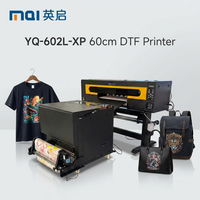 Máquina de impresión DTF de 60 cm con dos cabezales de impresión I3200, impresora DTF para impresión por transferencia de calor en camisetas y prendas con secador y agitador de polvo.