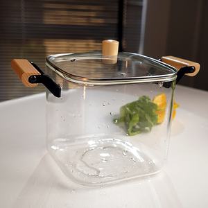 Olla de vidrio de borosilicato de diseño clásico de calidad superior Excelente resistencia al calor - Product Image 6