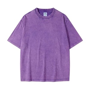 T-Shirt da Uomo Vintage Oversize Acid Wash di Alta Qualità in Cotone 100% a Maglia da <span class=keywords><strong>280</strong></span> <span class=keywords><strong>Grammi</strong></span> a Tinta Unita Personalizzata - Product Image 4