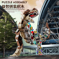 13050 MOC Dragon Tyrannosaurus 1388 pièces, petites particules, blocs de construction créatifs, ensemble de jouets éducatifs pour filles et garçons