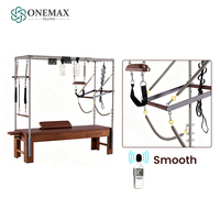 Lit de Pilates Cadillac ONEMAX en bois de noyer robuste, taille complète, table trapèze réglable, cadre en acier inoxydable, accessoires complets