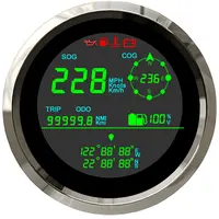 Elektrikli motosiklet yarış teknesi dijital yuvarlak hız göstergesi pil ölçer gösterisi yüksek doğruluk GPS konum Speedo göstergesi 85mm