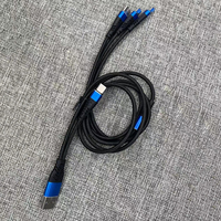 Heavy Duty 3in2 60W QC USB C 6A Carga súper rápida 6IN1 Cargador de cable de datos de carga USB para todos los iPhone 15 Samsung Galaxy Xiaomi