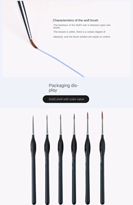 Pinceau détail cheveux de belette pour aquarelle, <span class=keywords><strong>peinture</strong></span> à l'huile acrylique - Product Image 4