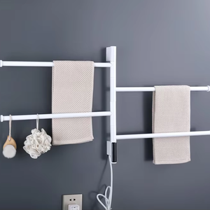 Sèche-serviettes électrique avec affichage de la température et Wi-Fi, en acier inoxydable, accessoire de salle de bain, sèche-serviettes pour hôtel et maison - Product Image 1