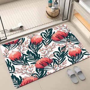 3 parça banyo Mat seti Diatom çamur halı banyo paspas