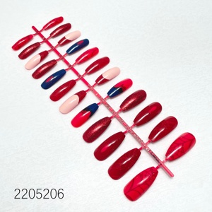 Juego de Uñas Artificiales con Diseño de Bailarina, Estilo Stiletto, Cobertura Completa, 24 Piezas, Material ABS, Pegamento Preaplicado, Diseño Marvel para Uso Doméstico - Product Image 2
