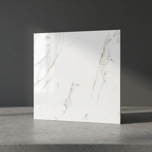 Baldosas de Porcelana Pulida Nano Arctic White, 600x600mm, Acabado Brillante, Cerámica Esmaltada, 8mm, Colección Cararra - Product Image 3