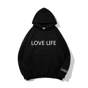 Sweat à capuche personnalisable en coton/polyester avec logo frontal imprimé par transfert thermique, gaufré, unisexe, hiver, écologique - Product Image 3