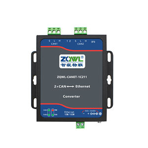 ZQWL-CANET-1C211 <span class=keywords><strong>2</strong></span>ช่องสามารถเป็นอีเธอร์เน็ตแปลงที่มีการกำหนดค่าเว็บและเสมือน COM รองรับ TCP/UDP สำหรับอุตสาหกรรม <span class=keywords><strong>IOT</strong></span> - Product Image 1