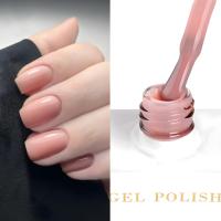 Kit de vernis gel base caoutchouc couleur nude naturelle marque privée, gel UV constructeur rapide 2 en 1, flacon 15ml, base camouflage pour nail art