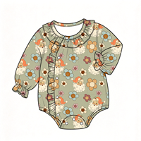 Combinaisons pour bébés filles à manches longues avec imprimé de Noël personnalisé, décontractées, respirantes, douces, barboteuses pour enfants