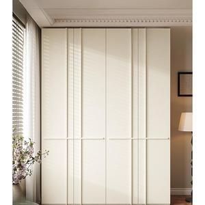 XHA Customizable Solid Wood Modern <b>Wardrobe</b> Floor-to-Ceiling Slab Doors for Bedroom Living Room Four-Door <b>Large</b> Cabinet - Product Image 2