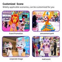 Disfraz de Mascota Robot LED Gigante de Payaso al por Mayor, Material EVA de Tela Suave, Personalizado, 1 Unidad MOQ, Marioneta Andante para Eventos de Adultos