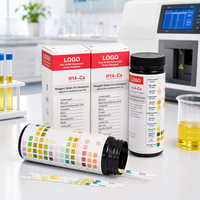 Bandelettes réactives Dirui 14 paramètres pour lecture visuelle rapide du calcium, pour analyse urinaire en laboratoire hospitalier et test d'électrolytes urinaires