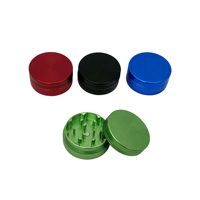 Broyeur à herbes portable Beyoulabs R1 en aluminium, gravé du logo, double couche, multi-tailles, pour papier à rouler et épices, vente en gros personnalisée