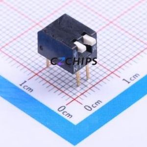 DSPV02LHGET DIP Switch Through hole Component (THT) Switch Piano Key Single Pole Single Throw 2 2.54mm - Product Image 1