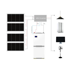 Baterai Lifepo4 karbon biru 48V 200ah 250Ah 300Ah dapat ditumpuk daya lantai pintar BMS RS485 sistem energi surya - Product Image 5