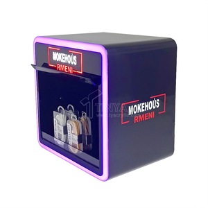 Đen huyền thoại Wukong tùy chỉnh Acrylic truy cập hàng đầu thuốc lá hiển thị đứng cho hút thuốc cửa hàng Acrylic hiển thị với đèn LED - Product Image 1