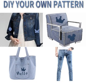 Lỗ DIY Cắt Vải Sticker Cắt Miếng Vuông Dính Patch Dán Khuỷu Tay Quần Vá Đầu Gối - Product Image 3