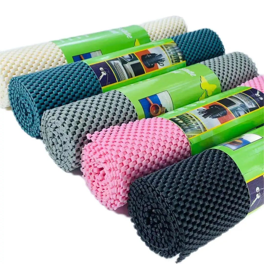 PVC foam anti skid shelf liner eco-friendly non-slip drawer grip liner mat