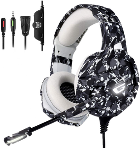 Auriculares <span class=keywords><strong>ONIKUMA</strong></span> <span class=keywords><strong>K5</strong></span> para juegos, los mejores auriculares estéreo para jugadores con micrófono, luz Led para Xbox One - Product Image 1