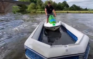 Venta al por mayor de fábrica: Plataforma flotante inflable de PVC para embarcaciones, refugios para muelles de carga, elevadores de barcos y plataformas de estacionamiento para motos acuáticas. - Product Image 4