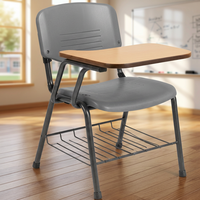 Meubles scolaires modernes, bureau et chaise en bois pour les élèves du secondaire, ensemble de table scolaire pour adultes de la collège du Guangdong