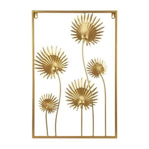 Wholesale Metal <b>Leaf</b> Wall Decoration Modern Gold Rectangle Hollow Flower Hanging <b>Arts</b> Crafts Decor for Home Living Room - Product Image 5
