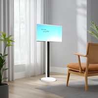Mini téléviseur intelligent LED 32 pouces blanc HDTV avec écran tactile portable, rechargeable, LCD 2K FHD