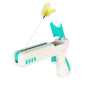 2-in-1 Eco-Friendly Luxury Interactive <strong>Cat</strong> <strong>Toy</strong> Ball Launcher Feather Teaser Indoor Exercise &amp; Training <strong>Toy</strong> for <strong>Cats</strong> - Product Image 2